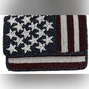 Reno beaded American Flag purse